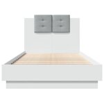 vidaXL Cadre de lit avec LED sans matelas blanc 75x190 cm
