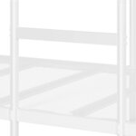 VidaXL Lit superposé sans matelas blanc 80x200 cm acier