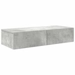 vidaXL Étagère murale avec tiroirs gris béton bois d'ingénierie