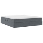 vidaXL Lit avec rangement et matelas Gris foncé 180 x 200 cm Velours