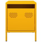 vidaXL Table de chevet jaune moutarde 35x39x43 5 cm acier