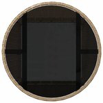 vidaXL Ensemble de salle à manger pour jardin 3 Pièces Beige Poly rotin
