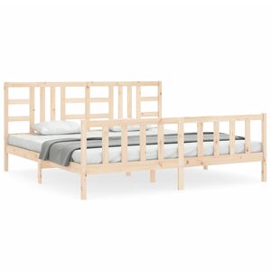 vidaXL Cadre de lit sans matelas 200x200 cm bois massif de pin