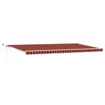 vidaXL Store rétractable automatique avec LED Orange et Marron 600x350 cm