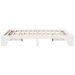 vidaXL Cadre de lit Blanc Bois massif 160 x 200 cm Durable