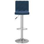 vidaXL Tabourets de bar lot de 2 bleu velours