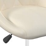 Vidaxl chaises pivotantes de salle à manger 2 pcs crème velours