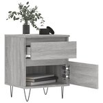 vidaXL Tables de chevet 2 Pièces sonoma gris 40x35x50 cm bois ingénierie