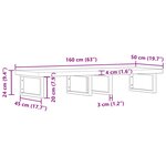 vidaXL Étagère de vasque murale acier et bois massif d'acacia