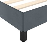 vidaXL Cadre de lit gris foncé 152x203 cm velours