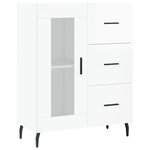 vidaXL Buffet Blanc brillant 69 5x34x90 cm Bois d'ingénierie