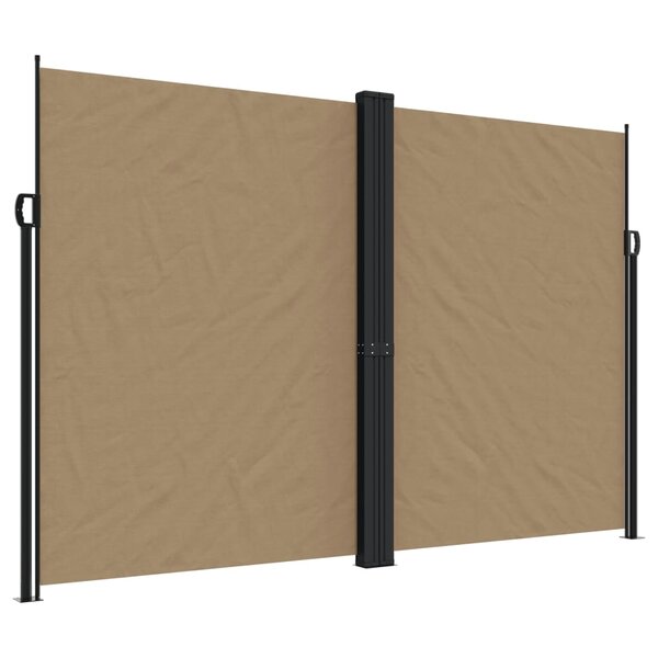vidaXL Auvent latéral rétractable taupe 220x1200 cm