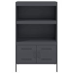 vidaXL Buffet haut anthracite 68x39x113 cm acier