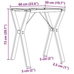 vidaXL Pieds de table à manger cadre en Y 60x50x73 cm acier