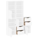 vidaXL Armoires latérales 5 Pièces ODDA blanc 40x24x79 cm bois massif pin