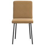 vidaXL Chaises à manger lot de 2 Marron Velours