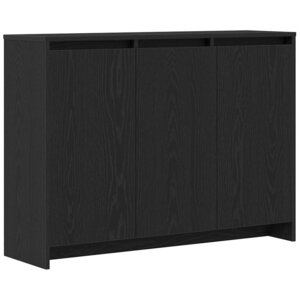 vidaXL Buffet Noir 102 x 33 x 75 cm Bois d'ingénierie