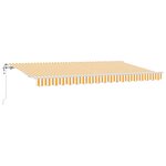 vidaXL Auvent Rétractable Jaune 400 x 200 cm tissu
