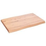 vidaXL Dessus de table bois massif traité bordure assortie
