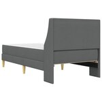 vidaXL Cadre de lit avec matelas Gris 90 x 190 cm Polyester