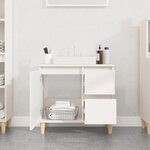 vidaXL Armoire de salle de bain blanc 65x33x60 cm bois d'ingénierie