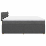vidaXL Sommier à lattes de lit avec matelas Gris foncé 180x200cm Tissu