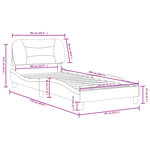 vidaXL Cadre de lit avec tête de lit Cappuccino 80x200 cm Similicuir