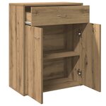 vidaXL Buffet chêne artisanal 60x30x75 cm bois d'ingénierie