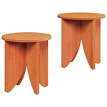 vidaXL Table basse 2 Pièces Marron cire 41 5 x 41 5 x 44 cm
