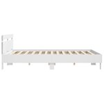 vidaXL Cadre de lit avec LED sans matelas blanc 200x200 cm