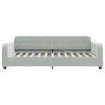 vidaXL Lit de jour avec gigogne sans matelas gris clair 100x200 cm