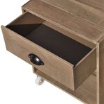 vidaXL Tables de chevet 2 Pièces marron bois massif