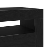 vidaXL Cabinet de chevet avec lumières LED Chêne noir 60x35x40 cm Bois technique