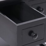 vidaXL Table d'appoint Noir 40x40x40 cm Bois de Paulownia