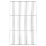 Grille de barbecue vidaXL avec poignées rectangulaires 67x40 cm en inox 304