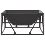 brasero vidaXL carré noir 80x80x40 cm en acier