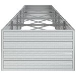 vidaXL Lit surélevé de jardin 400x80x45 cm Acier galvanisé Argenté