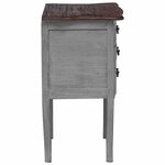 vidaXL Table de chevet bois d'acajou massif 48x35x64 cm