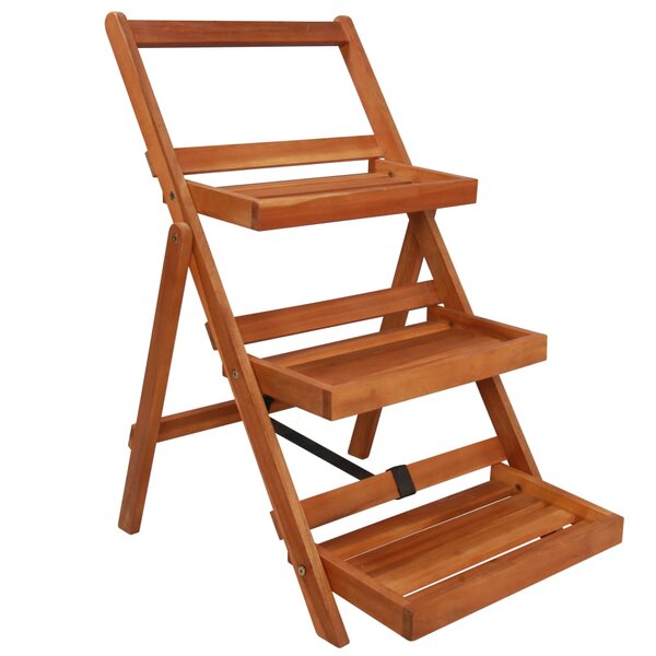 vidaXL Support de jardinière à 3 niveaux 50x63x80 cm Acacia solide