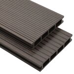 vidaXL Panneaux de terrasse creux WPC 10 m² 2 2 m Marron foncé