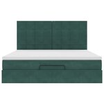 VidaXL Cadre de lit ottoman avec matelas vert foncé 180x200cm velours