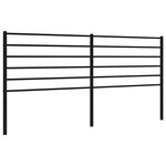 vidaXL Tête de lit métal noir 193 cm