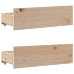 vidaXL Cadre de lit sans matelas avec tiroirs 90x190 cm bois de pin