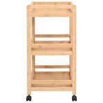vidaXL Chariot de Cuisine avec Roues Naturel 46 x 38 x 76 cm Bambou