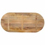 vidaXL Dessus de table 90x40x2 5 cm ovale bois massif de manguier