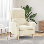 vidaXL fauteuil Crème 76 x 94 x 102 cm Velours