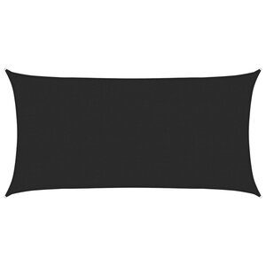 vidaXL Voile d'ombrage 160 g/m² Noir 2 5x4 5 m PEHD