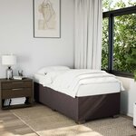 vidaXL Cadre de lit sans matelas marron foncé 90x200 cm tissu