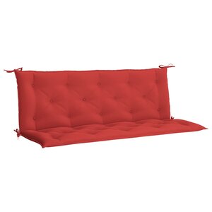 vidaXL Coussin de banc de jardin rouge 150x(50+50)x7 cm tissu oxford