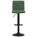 vidaXL Tabourets de bar lot de 2 vert foncé velours